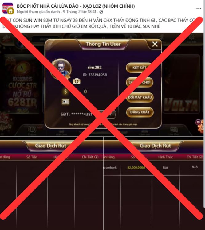 Sunwin bị tố lừa đảo từ tài khoản ẩn danh Sunwin bị tố lừa đảo từ tài khoản ẩn danh